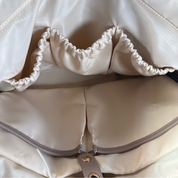 White Elm Aquila Tote Bag Taupe Laptop Bag Travel W/ Padded Crossbody Strap - Picture 9 of 16